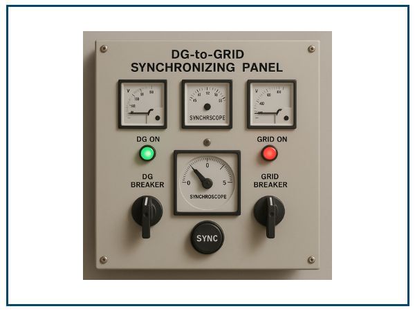 DG to Grid Synchronizing Panel